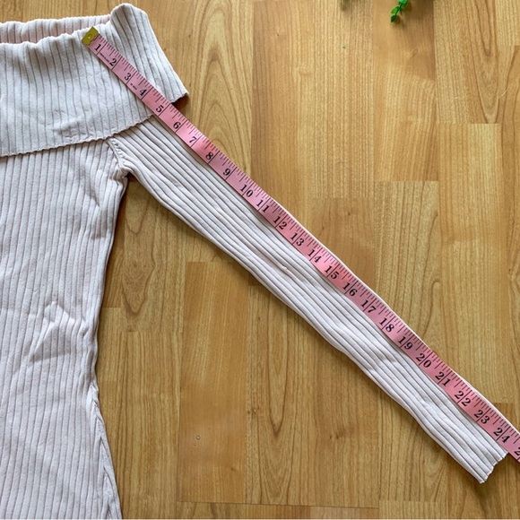 BCBGMaxAzria Risa Pullover Off Shoulder Ribbed Knit Sweater - Picture 5 of 8